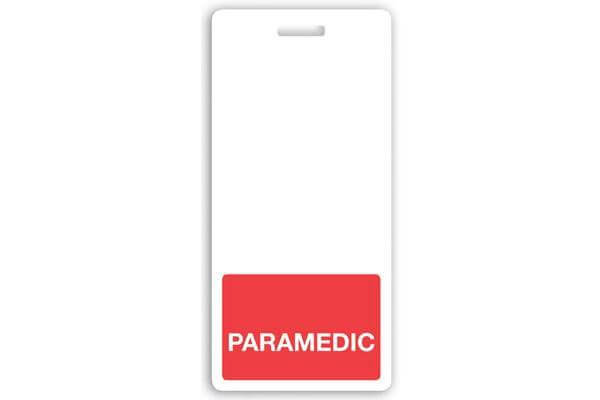 PARAMEDIC Vertical Red Badge Buddy - 25 - All Things Identification