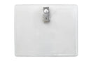 Clear Vinyl Horizontal Badge Holder with 2-Hole Clip, 3.94" x 3.03" - All Things Identification