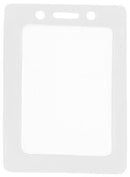 White Vertical Color-Frame Vinyl Badge Holder  - 100 Badge Holders 1820-3008 - All Things Identification