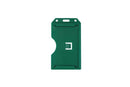 Green Rigid Hard Plastic Vertical 2-Sided Multi-Card Holder 2.38" x 4.1" 1840-3084 - All Things Identification
