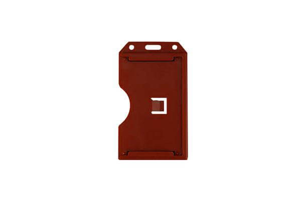 Red Rigid Hard Plastic Vertical 2-Sided Multi-Card Holder 2.38" x 4.1" 1840-3086 - All Things Identification