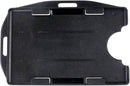 Black Rigid Hard Plastic Horizontal Open-Face 2-Card Holder 2.13" x 3.38" 1840-3101 - All Things Identification