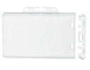 Clear Plastic Horizontal Permanent Locking Card Holder 3.38" x 2.18" 1840-6040 - All Things Identification
