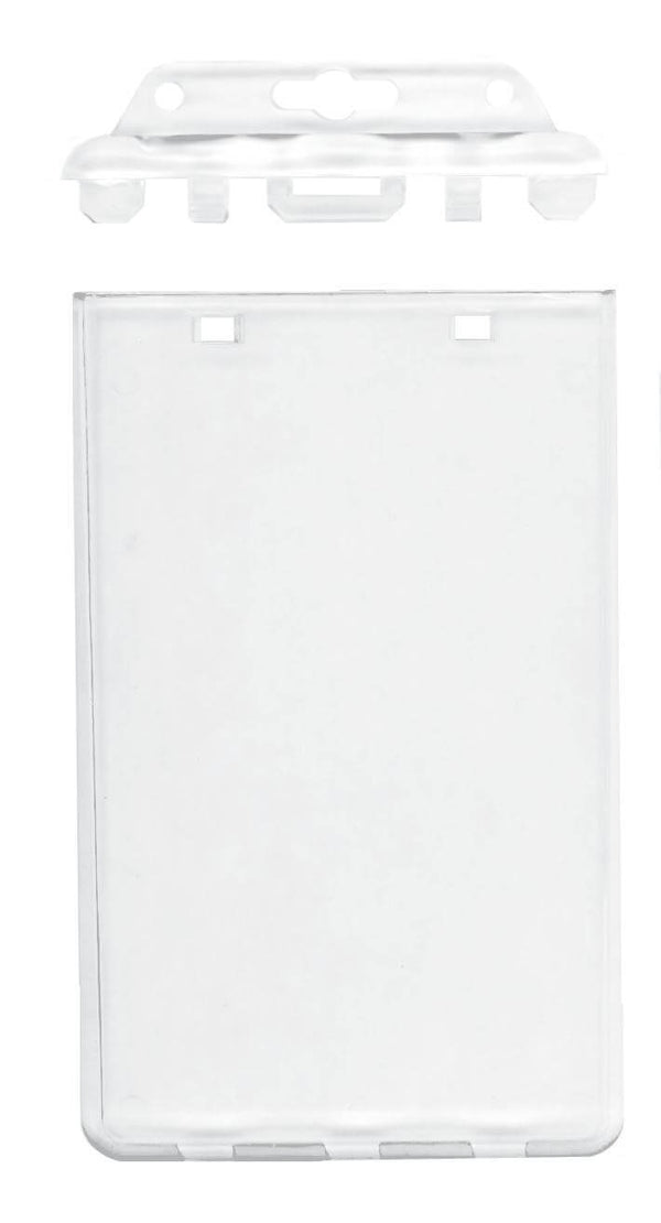 Clear Plastic Vertical Permanent Locking Card Holder 2.125" x 3.375" 1840-6045 - All Things Identification