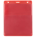 Red Vinyl Vertical Credential Wallet with Slot and Chain Holes,3" x 4.25" 1860-4006 - All Things Identification