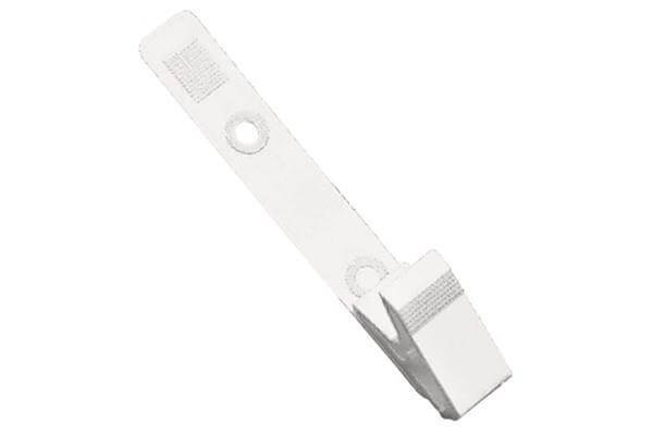 White All Plastic Badge Clip - 100 - All Things Identification