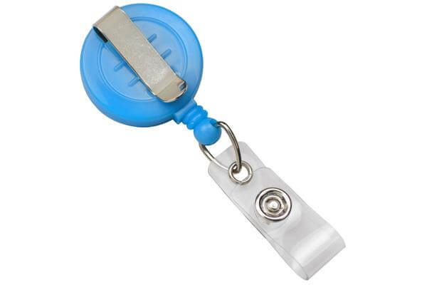 Neon Blue Round Badge Reel - 25 – All Things Identification