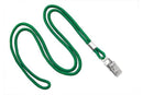 Green Round 1-8" Bulldog Clip Lanyards - All Things Identification