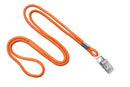 Orange Round 1-8" Bulldog Clip Lanyards - All Things Identification