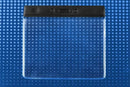 Vinyl Horizontal Badge Holder with Black Color Bar 4" x 3" 406-J-BLK - All Things Identification