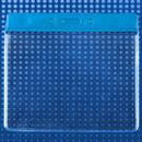 Vinyl Horizontal Badge Holder with Royal Blue Color Bar 4" x 3" 406-J-RBLU - All Things Identification