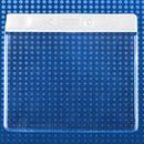 Vinyl Horizontal Badge Holder with White Color Bar 4" x 3" 406-J-WHT - All Things Identification