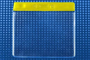 Vinyl Horizontal Badge Holder with Yellow Color Bar 4" x 3" 406-J-YLW - All Things Identification