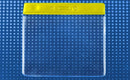 Vinyl Horizontal Badge Holder with Yellow Color Bar 4" x 3" 406-J-YLW - All Things Identification