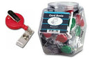 Retractable Reel w- Spring Clip Tub (Qty36) - 68849 - All Things Identification