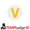 TempBadge TimeSpot Half-Day Expiring Yellow "V" Indicator 6426 - All Things Identification