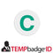TempBadge TimeSpot Half-Day Expiring Green "C" Indicator 6427 - All Things Identification
