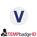 TempBadge TimeSpot Half-Day Expiring Blue "V" Indicator 6429 - All Things Identification