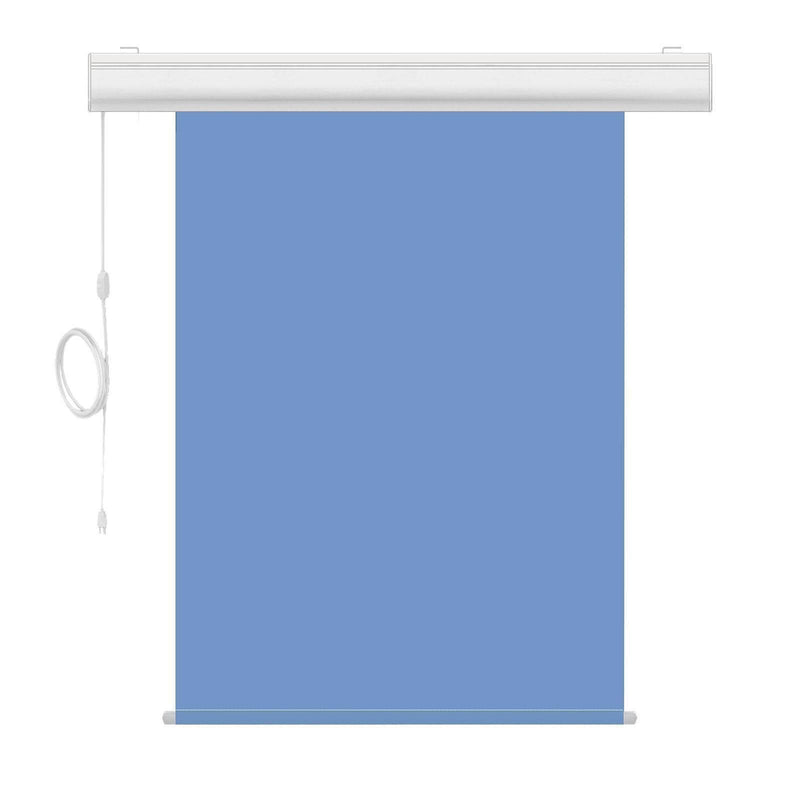 Motorized Photo Backdrop 36" x 48" - Light Blue with White Casing - All Things Identification