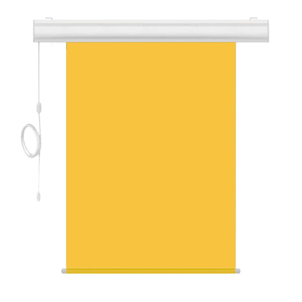 Motorized Photo Backdrop 36" x 48" - Yellow with White Casing - All Things Identification