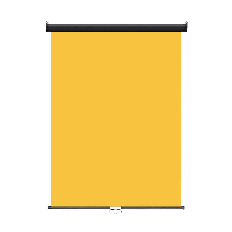Retractable Photo Backdrop  Black Casing,  36" x 48" - YELLOW - All Things Identification