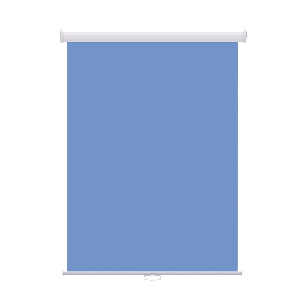 Retractable Photo Backdrop White Casing,  36" x 48" - LIGHT BLUE - All Things Identification