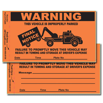 Parking Violation Stickers – All Things Identification