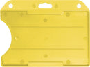 Brady 1840-8119 Horizontal Open-Face Badge Holder, Yellow - 100 Pack