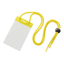 Brady 1860-2709 Vertical Badge Holder with Color Bar and Neck Cord, Yellow - 100 Pack