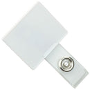 Brady Square White LogoClip Badge Clip
