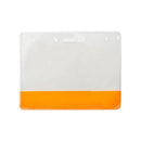 Brady Horizontal Badge Holder with Translucent Color Bar - Orange