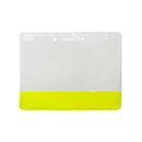 Brady Horizontal Badge Holder with Translucent Color Bar - Yellow