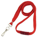 Brady 3/8-inch Matching Color Breakaway Lanyard - Red / Swivel Hook