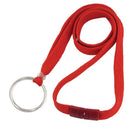 Brady 3/8-inch Matching Color Breakaway Lanyard - Red / Split Ring