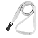 Brady 3/8-inch Matching Color Breakaway Lanyard - White / Plastic Hook