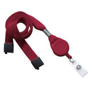 Brady 5/8-inch Tubular Breakaway Lanyard with Badge Reel - Maroon