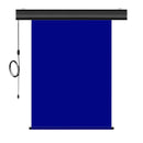 Blue chroma key motorized backdrop with IR remote, black casing, 36 x 48