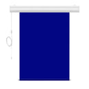 Blue chroma key motorized backdrop, white casing, 36 x 48
