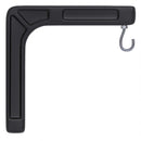 Black 6-inch wall bracket for retractable photo backdrop, set of two