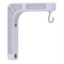 White 6-inch wall bracket for retractable photo backdrop, set of two