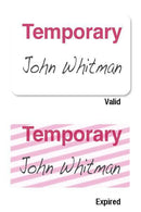 Tempbadge Onestep Self-Expiring Timebadge Adhesive "Temporary" Visitor 02004 - All Things Identification
