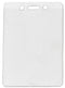 Clear Vinyl Vertical Badge Holder with Slot and Chain Holes, 3" x 4" - All Things Identification