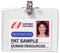 Clear Vinyl Horizontal Holder with Pin-Clip Combo, 4" x 3" - All Things Identification