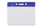 Blue Horizontal 3 3-4" x 3" Color Bar Vinyl Badge Holder - 100 Badge Holders 1820-1002 - All Things Identification