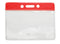 Red Horizontal 3 3-4" x 3" Color Bar Vinyl Badge Holder - 100 Badge Holders 1820-1006 - All Things Identification