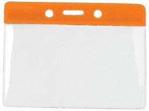 Horizontal  Color Bar Vinyl Badge Holder - 100 Badge Holders 1820-1010 - All Things Identification