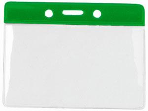 Horizontal  Color Bar Vinyl Badge Holder - 100 Badge Holders 1820-1014 - All Things Identification