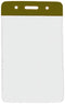 Olive Vertical 2 7-16" x 4" Color Bar Vinyl Badge Holder - 100 Badge Holders 1820-1053 - All Things Identification