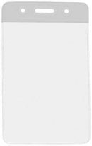 Gray Vertical 2 7-16" x 4" Color Bar Vinyl Badge Holder - 100 Badge Holders 1820-1058 - All Things Identification