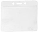 Clear Horizontal 4 1-4" x 4 3-8" Color Bar Vinyl Badge Holder - 100 Badge Holders 1820-1100 - All Things Identification